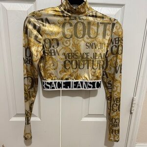 Versace Jeans Collection Gold and Black Bodysuit